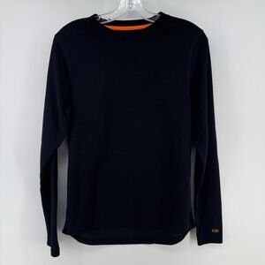 Omni Wool Long Sleeve Crew Neck Base Layer Shirt Men's SMALL Black Warm Stretch